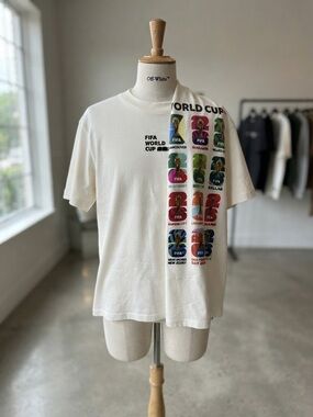 NWT FIFA World Cup 2026 Host Cities T-Shirt Cream Men’s Medium All 16 Cities